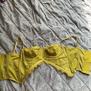 Urban outfitters lace crop top bustier